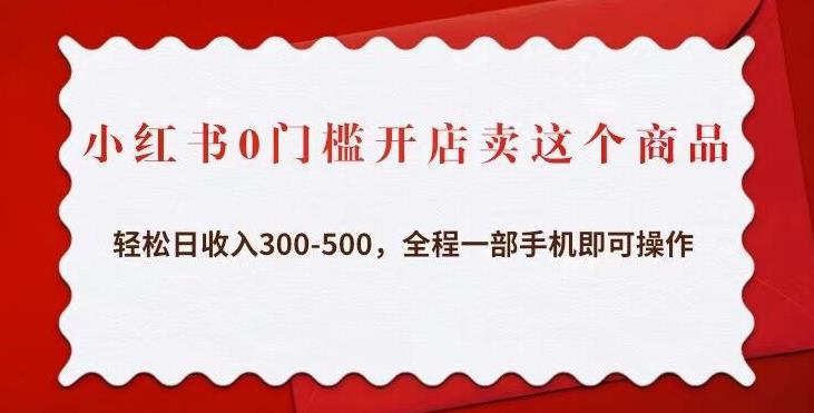 小红书0门槛开店卖这个商品，轻松日收入300-500，全程一部手机即可操作-颜夕资源网-第12张图片