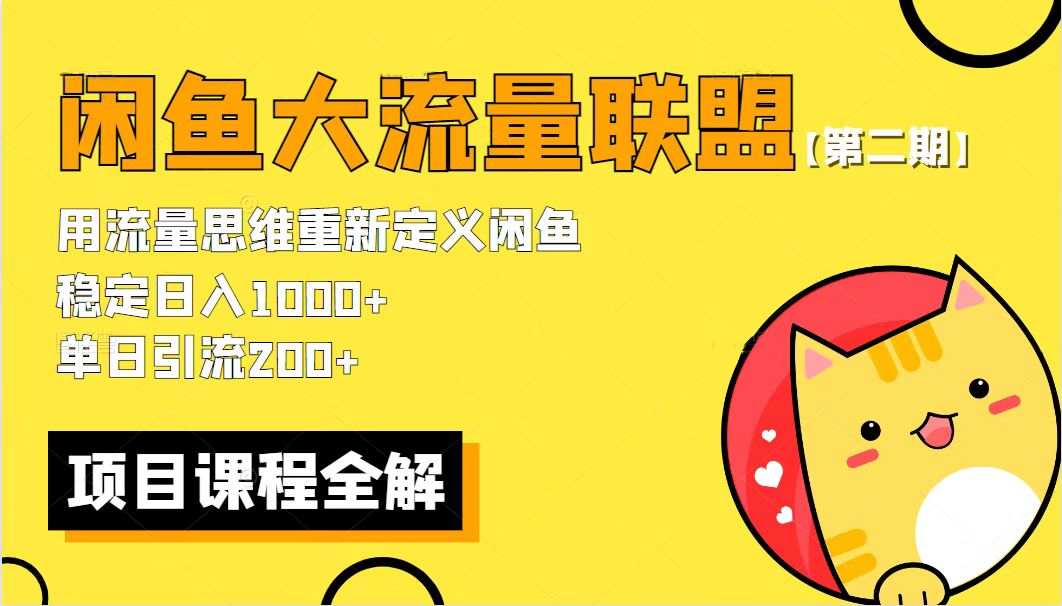 价值1980最新闲鱼大流量联盟骚玩法，单日引流200+，稳定日入1000+【第二期】-颜夕资源网-第12张图片