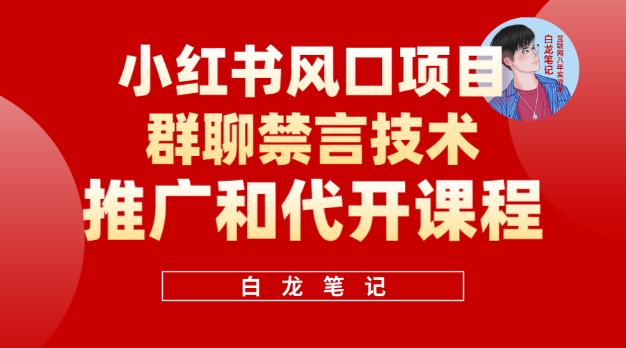 小红书风口项目日入300+，小红书群聊禁言技术代开项目，适合新手操作-颜夕资源网-第12张图片