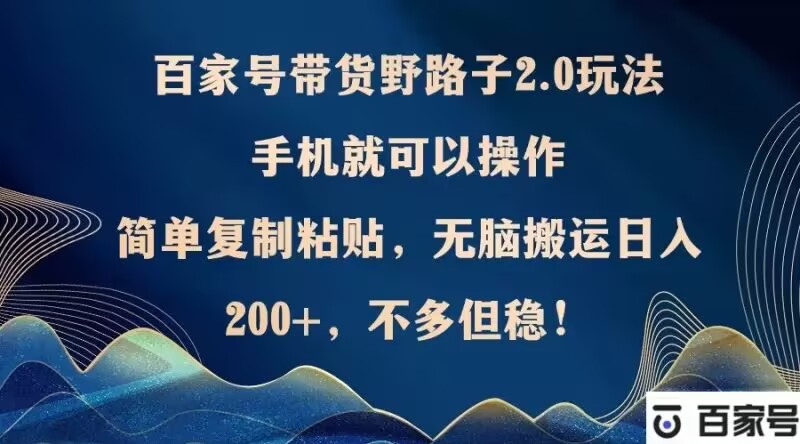 百家号带货野路子2.0玩法，手机就可以操作，简单复制粘贴，无脑搬运-倒腾怪分享社-第14张图片