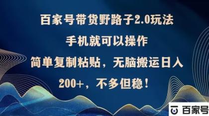 百家号带货野路子2.0玩法，手机就可以操作，简单复制粘贴，无脑搬运-颜夕资源网-第14张图片