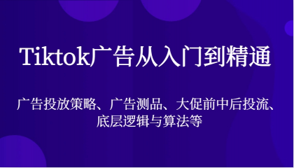 Tiktok广告从入门到精通，广告投放策略、广告测品、大促前中后投流、底层逻辑与算法等-颜夕资源网-第14张图片